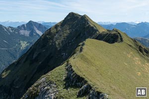 Der Anschluss von der Moosenspitze zur Schreckenspitze erweist sich als etwas schwieriger...