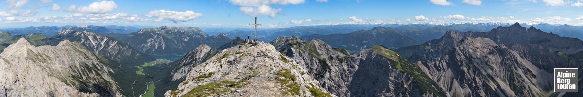 Panorama vom Gipfel des Sonnjoch