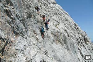 Das Finale in einem zünftigen Klettersteig