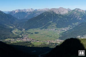 Rückblick auf Ehrwald und Lermoos