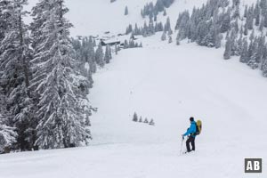 Schneeschuhwanderung Brecherspitz: Impressionen aus dem Gipfelhang