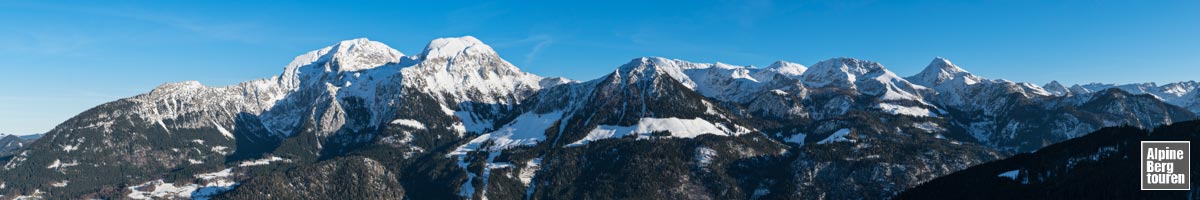 Panoramablick vom Grünstein auf das Hagengebirge