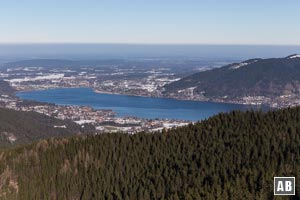 Aussicht vom Winterweg auf den Tegernsee