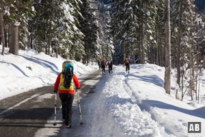 Die Tour auf die Rotwand ist einer DER Winterklassiker in den Bayerischen Alpen - und deshalb sehr stark frequentiert