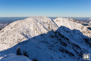 Blick von der Rotwand auf den Hochmiesing