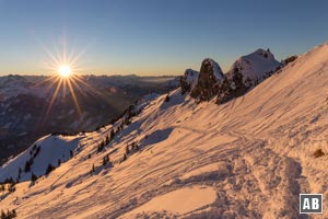 Farbenfroher Abstieg vom Rotwand-Gipfel