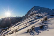 Der Schneibstein mit der Aufstiegsflanke - gesehen vom Stahl-Haus