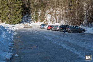 Den Parkplatz Winterstube verlassen wir in nördliche Richtung