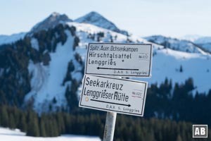 Am Seekarkreuzsattel - mit Roß- und Buchstein im Hintergrund