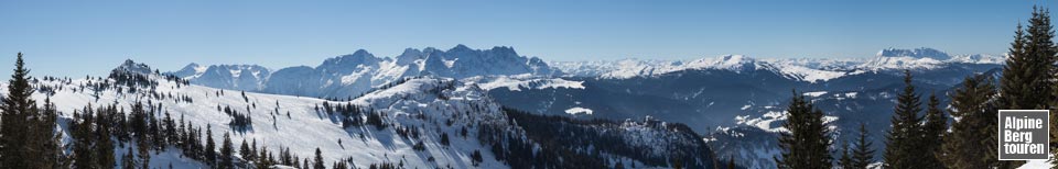 Mit zunehmender Höhe wächst das Panorama im Süden. Ganz links das Peitingköpfl (Alternatives Ziel oder Zugabe).