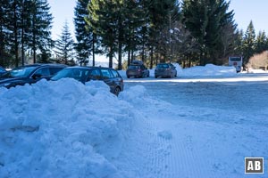 Den Parkplatz in Lohberg-Scheiben verlassen wir in östliche Richtung.