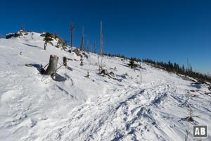 Hinaus ins freie Gelände und zur aussichtsreichen Traverse.