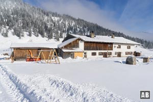 Station auf dem Weg zum Wank: die Esterbergalm