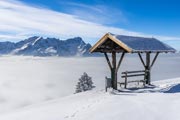 Aussicht vom Gipfelrücken des Wank auf die Zugspitze