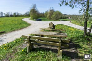 Ausgangspunkt für unsere Wanderung: Der Parkplatz am Ortsende von Rohrmünz.