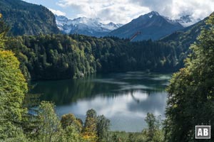 Der Freibergsee inmitteln der Allgäuer Berge