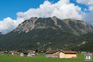 Westflanke des Nebelhornmassivs mit Rubihorn und Gaisalphorn