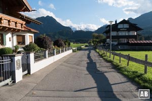 Hat man die letzten Häuser von Oberstdorf hinter sich gelassen...