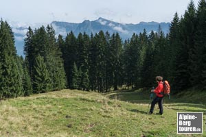 Aussicht auf die Berge jenseits des Illertals.