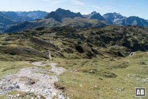 Rückblick auf den welligen Koblatpass