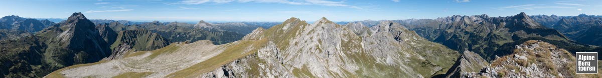 Panorama vom Gipfel des Geißhorn