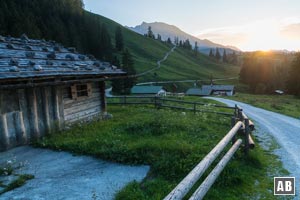 An der Königsbachalm geht der Tag so langsam zu Ende