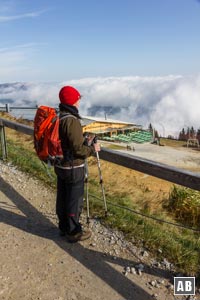 Auf dem Weg hoch zum Gipfelplateau.