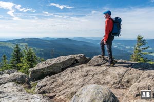Der Aussichtspunkt Seeblick bietet tolle Fernsicht in den nördlichen Bayerischen Wald