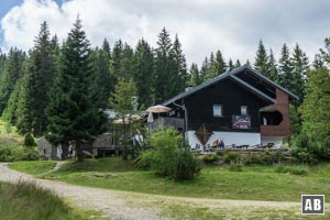 Die Chamer Hütte am Fuße des Kleinen Arber