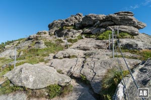 Der felsige Aufbau des Seeriegels