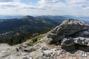 Der nördliche Bayerische Wald - gesehen vom Richard-Wagner-Kopf