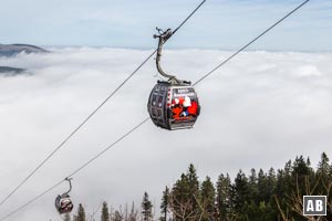 Gondel der Arberbergbahn.