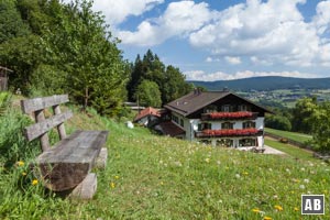 Startpunkt unserer Wanderung: Das Tagescafe Simmereinöd.