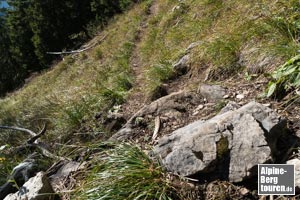 Die Abstecher zum Riefenkopf wird nirgends erwähnt - hat aber eine sehr deutliche Spur...