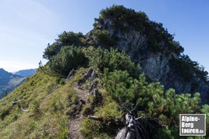 ...welche zuletzt mit dem Gipfelfelsen Kollidiert