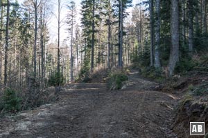 An einer Gabelung den rechten Weg wählen.