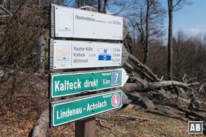 Für den Rückweg wieder den steilen Gipfelsteig abwärts