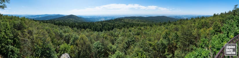 Panorama vom Aussichtsturm auf dem Hirschenstein