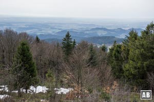 Die Aussicht vom Knogl gen Süden kann sich sehen lassen