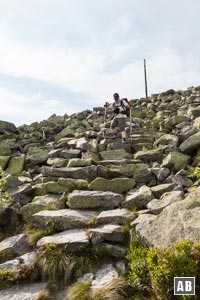 Steiniger Abstieg zum Lusenschutzhaus