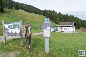 An der Schattwalder Wannenjochbahn nutzen wir den Fahrservice...