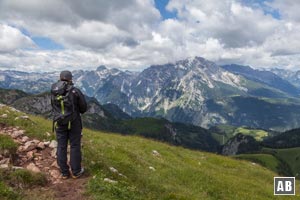 Aussicht aus der Westabdachung auf den Watzmann