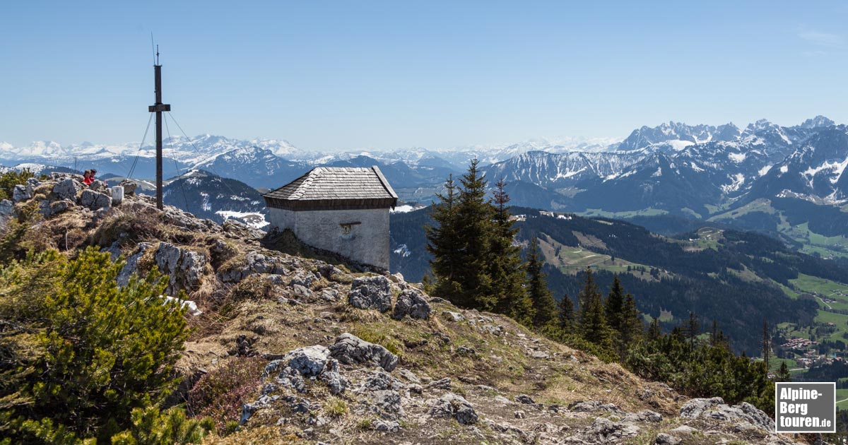 Gipfel des Spitzstein gegen den Wilden Kaiser