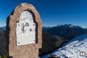 Ein dramatischer Tag auf dem Fellhorn - festgehalten an einer Gedenktafel.