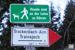 Wir wandern hinein in das Trockenbachtal