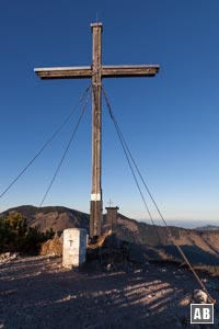 Wanderung Trainsjoch: Geschafft! Wir haben den Gipfel erreicht.