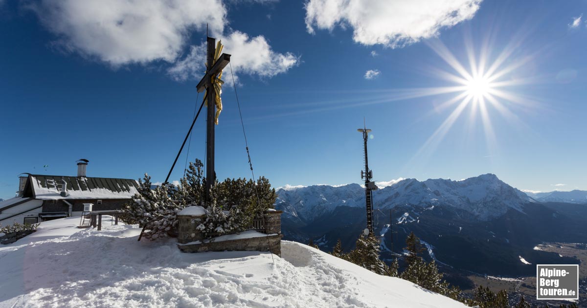 Der Wank ist ein fantastischer Aussichtsberg - Blick auf die Zugspitze